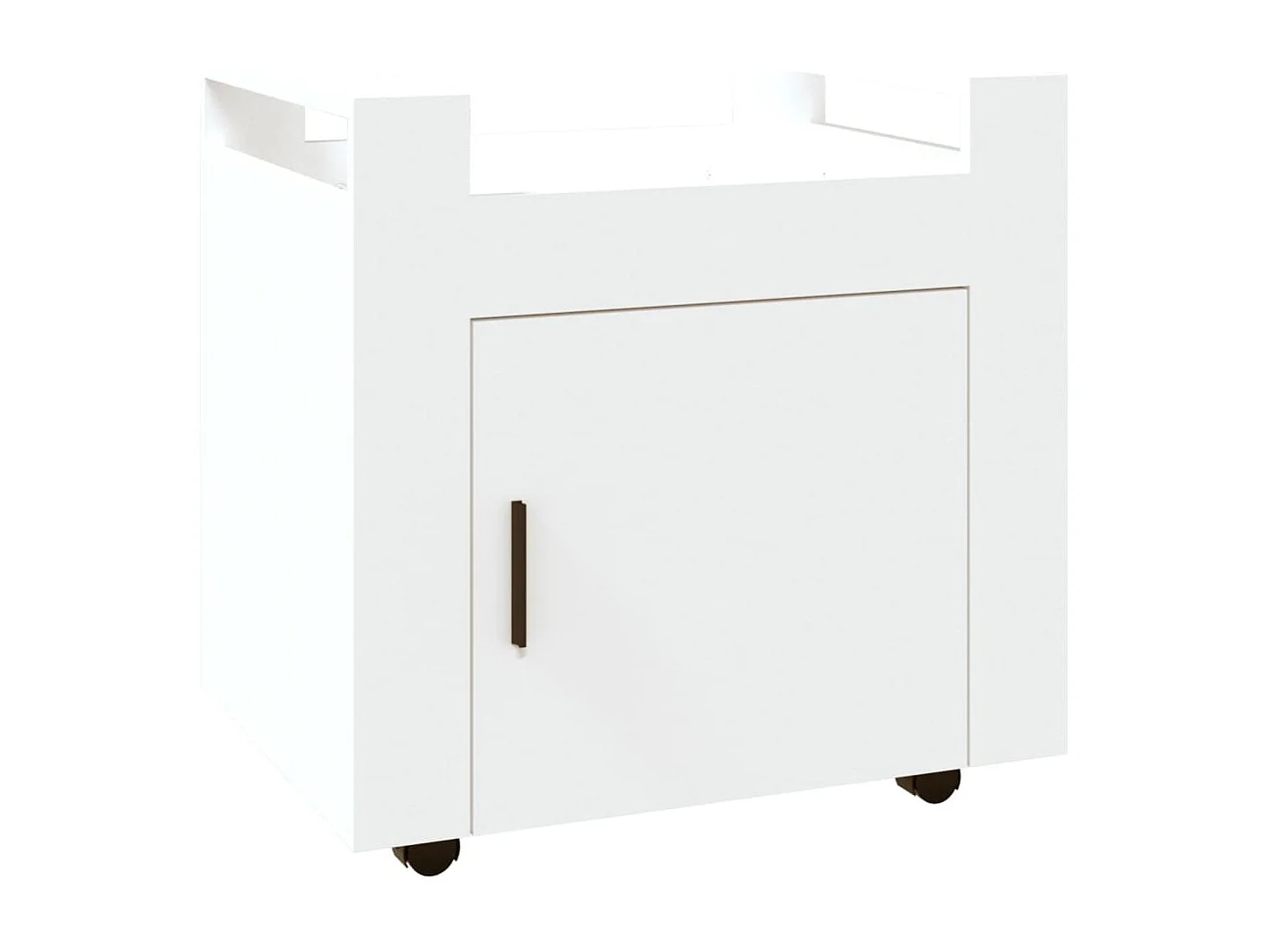 Chariot de bureau Blanc 60x45x60 cm Bois d'ingénierie