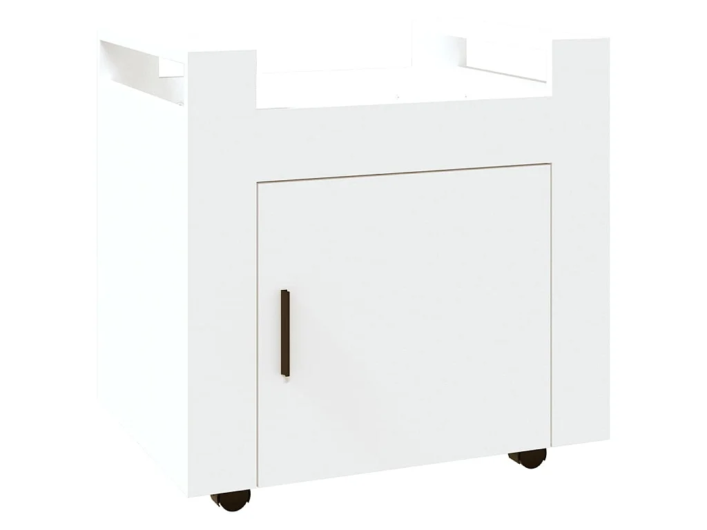 Carrello per Scrivania bianco 60x45x60 cm in Legno Multistrato