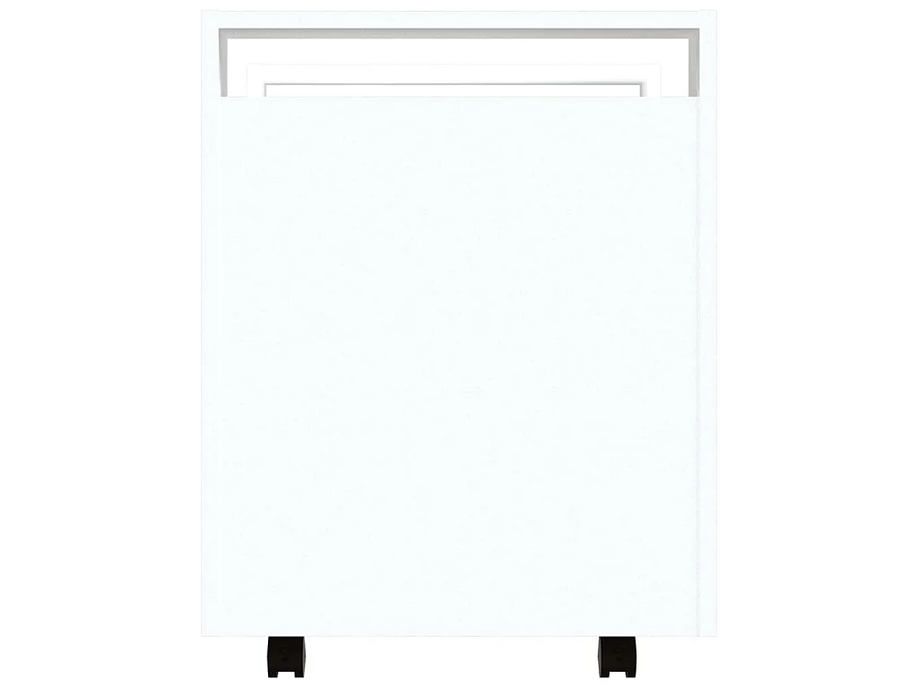 Carrello per Scrivania bianco 60x45x60 cm in Legno Multistrato