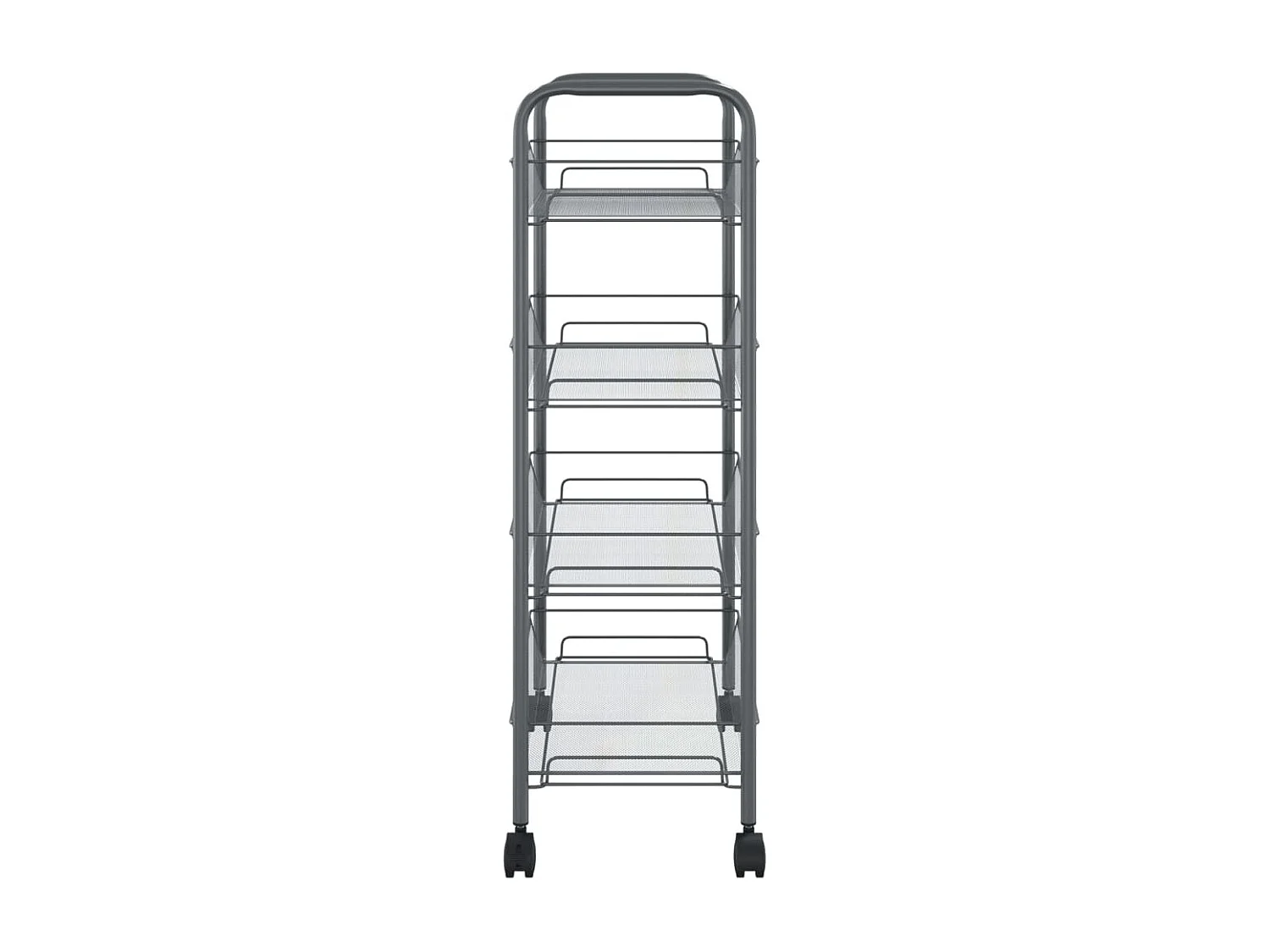 Keukentrolley 4-laags 46x26x85 cm ijzer grijs