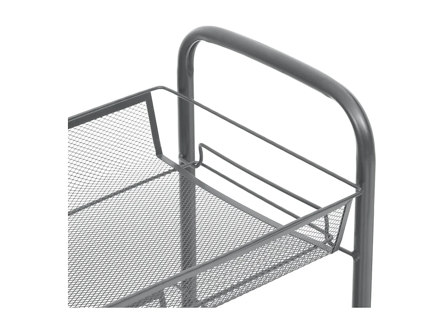 Keukentrolley 4-laags 46x26x85 cm ijzer grijs