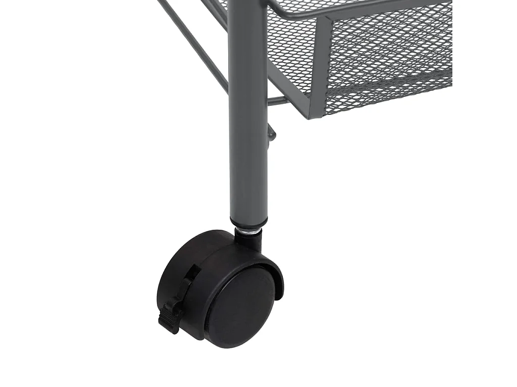 Keukentrolley 4-laags 46x26x85 cm ijzer grijs
