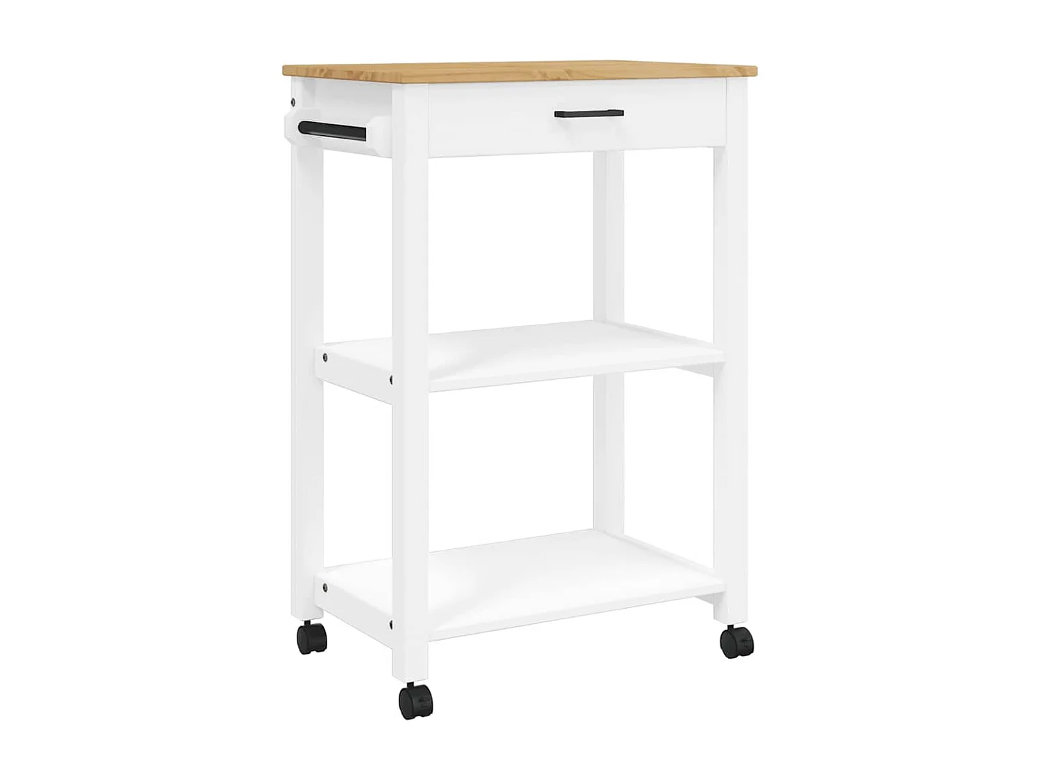 Carrello da Cucina MONZA 60x40x88,5 cm in Legno Massello di Pino