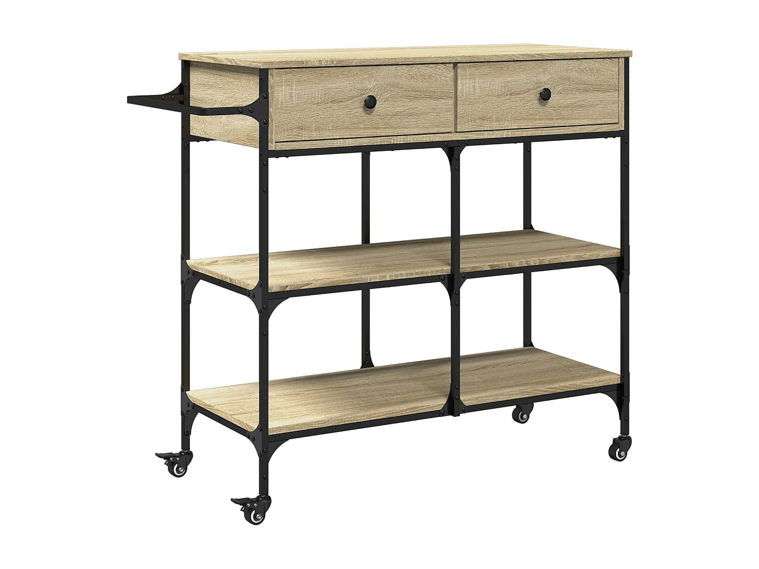 Chariot de cuisine chêne sonoma 105x42x95 cm bois d'ingénierie