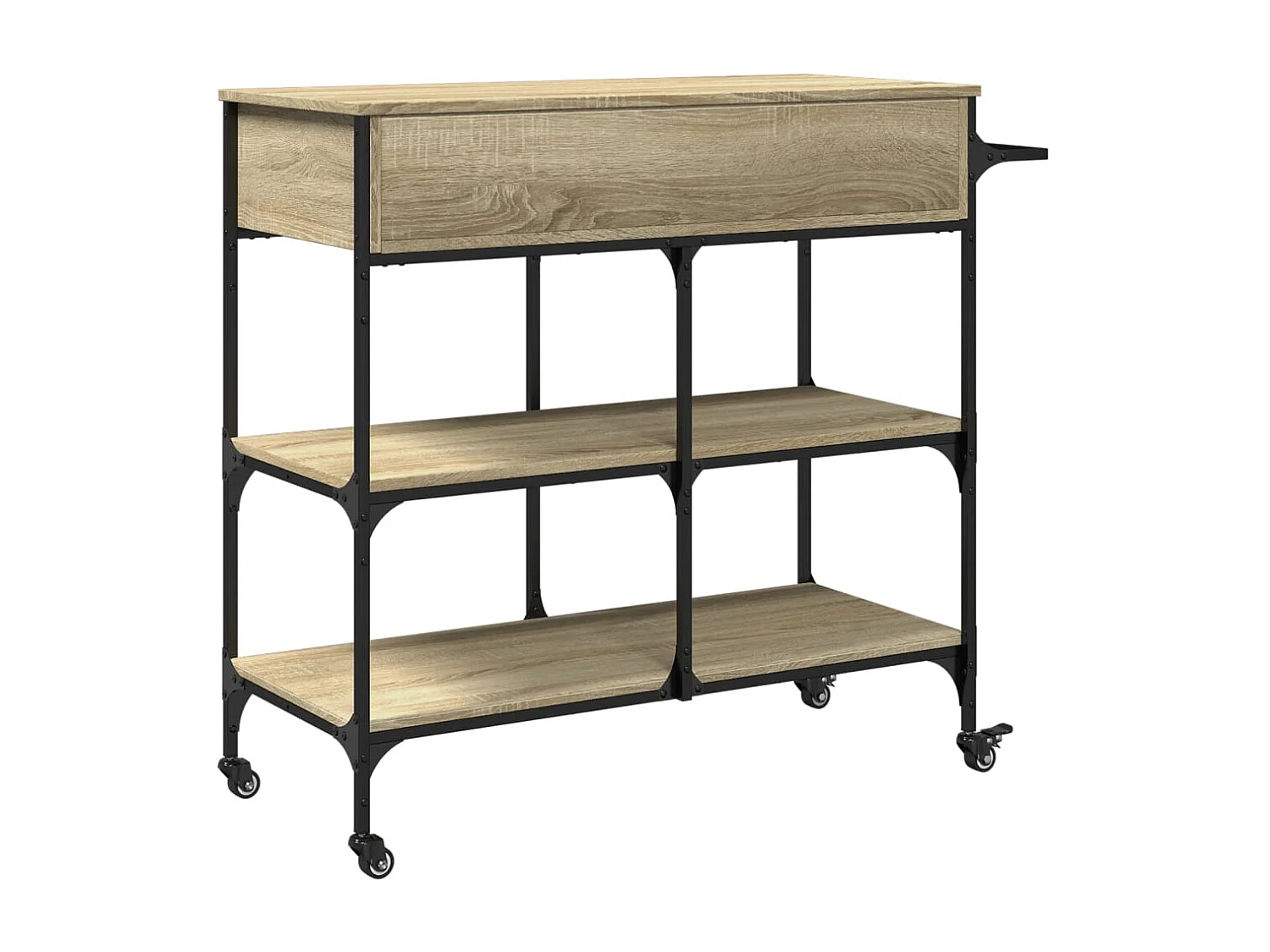 Chariot de cuisine chêne sonoma 105x42x95 cm bois d'ingénierie