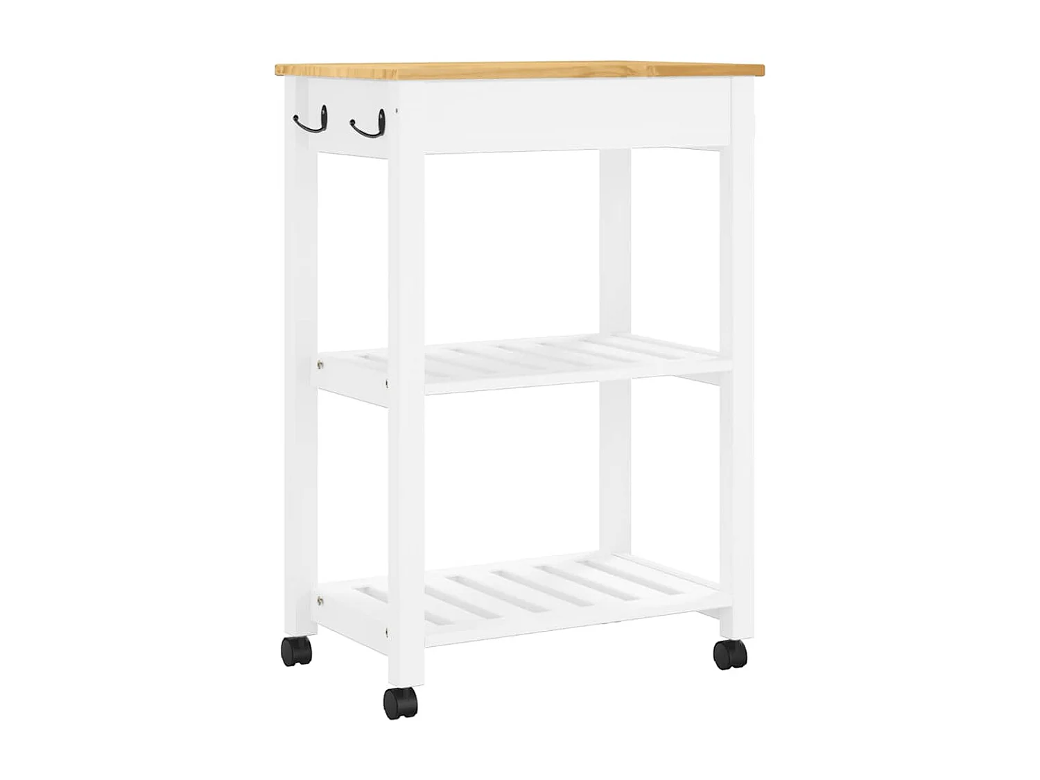 Chariot de cuisine MONZA 60x40x88,5 cm bois massif de pin