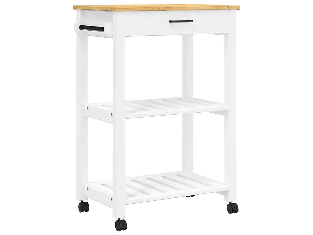 Küchenwagen MONZA 60x40x88,5 cm Massivholz Kiefer