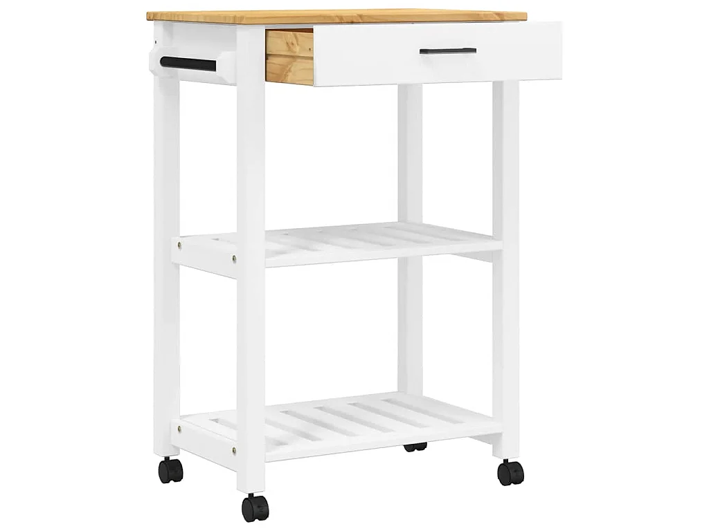 Küchenwagen MONZA 60x40x88,5 cm Massivholz Kiefer