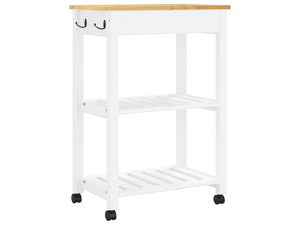 Küchenwagen MONZA 60x40x88,5 cm Massivholz Kiefer