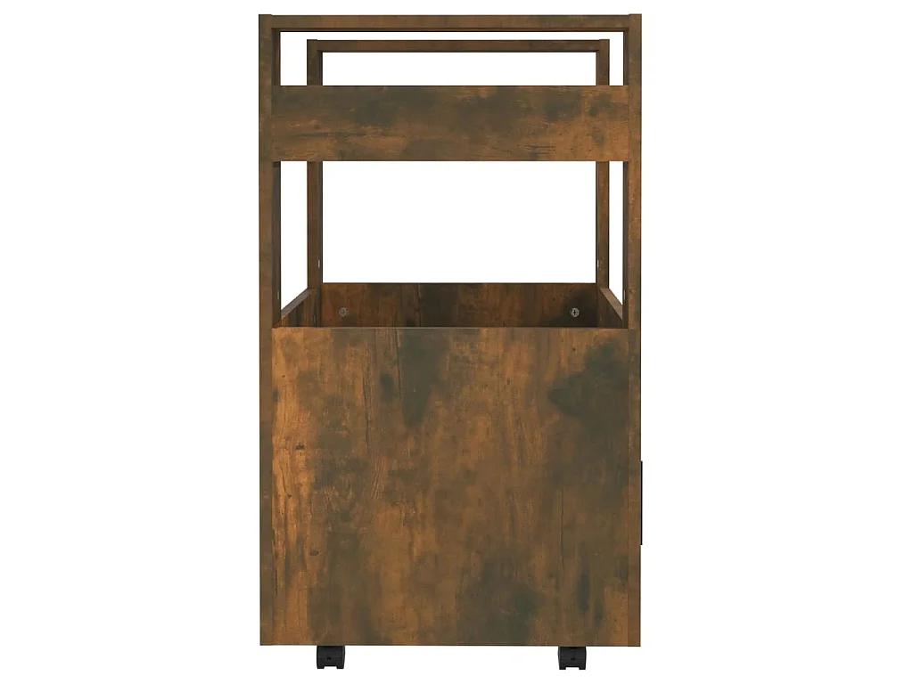 Chariot de cuisine Chêne fumé 60x45x80 cm Bois d'ingénierie
