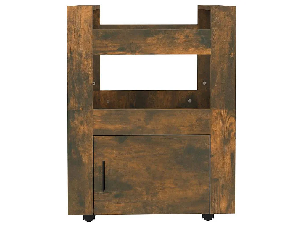 Küchenwagen Räuchereiche 60x45x80 cm Holzwerkstoff