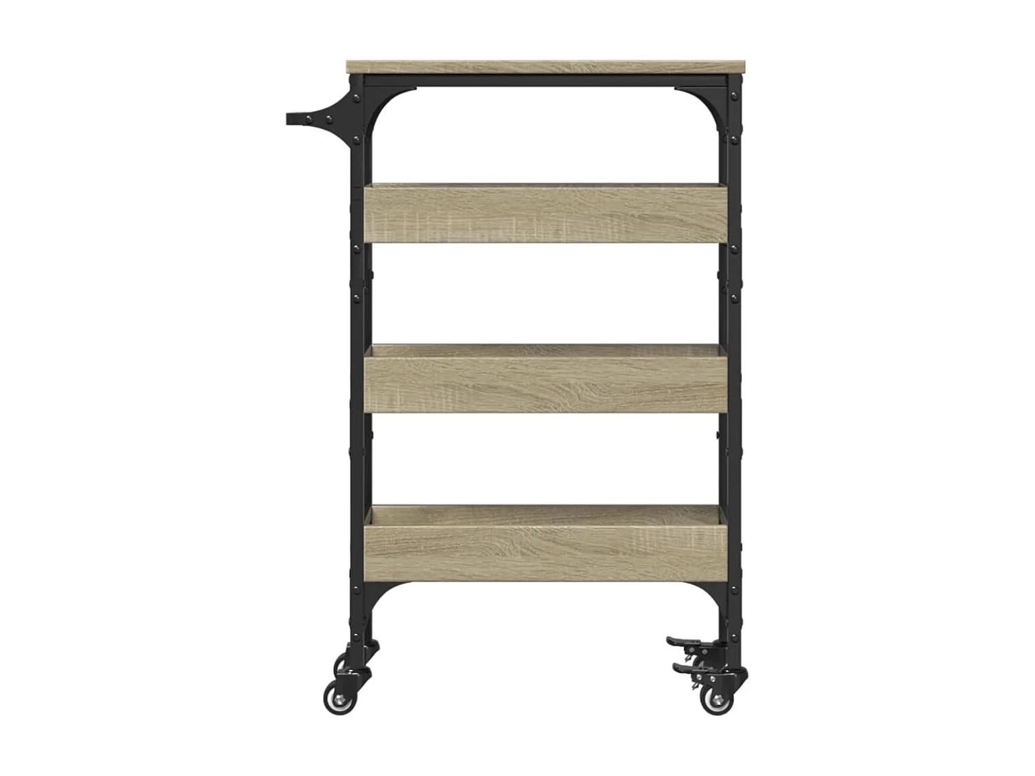 Chariot de cuisine chêne sonoma 53x20x76 cm bois d'ingénierie