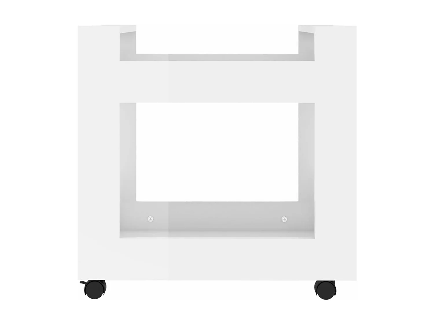 Chariot de bureau Blanc brillant 60x45x60 cm Bois d'ingénierie