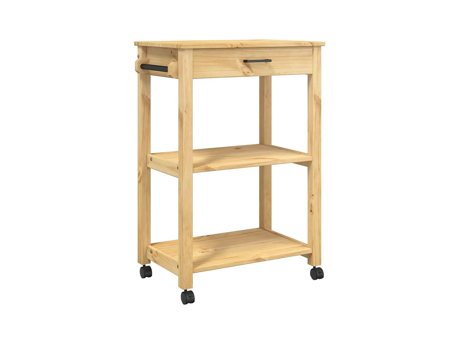 Chariot de cuisine MONZA 60x40x88,5 cm bois massif de pin