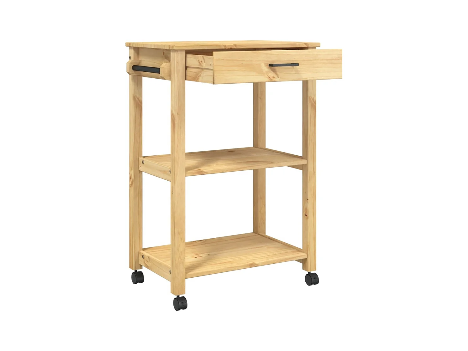 Chariot de cuisine MONZA 60x40x88,5 cm bois massif de pin