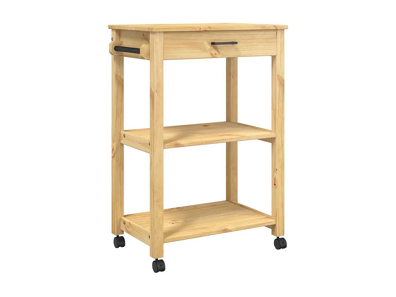 Carrello da Cucina MONZA 60x40x88,5 cm in Legno Massello di Pino