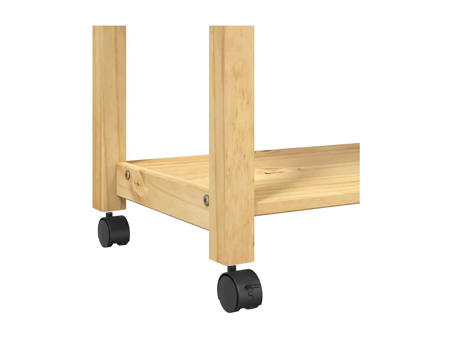 Carrello da Cucina MONZA 60x40x88,5 cm in Legno Massello di Pino