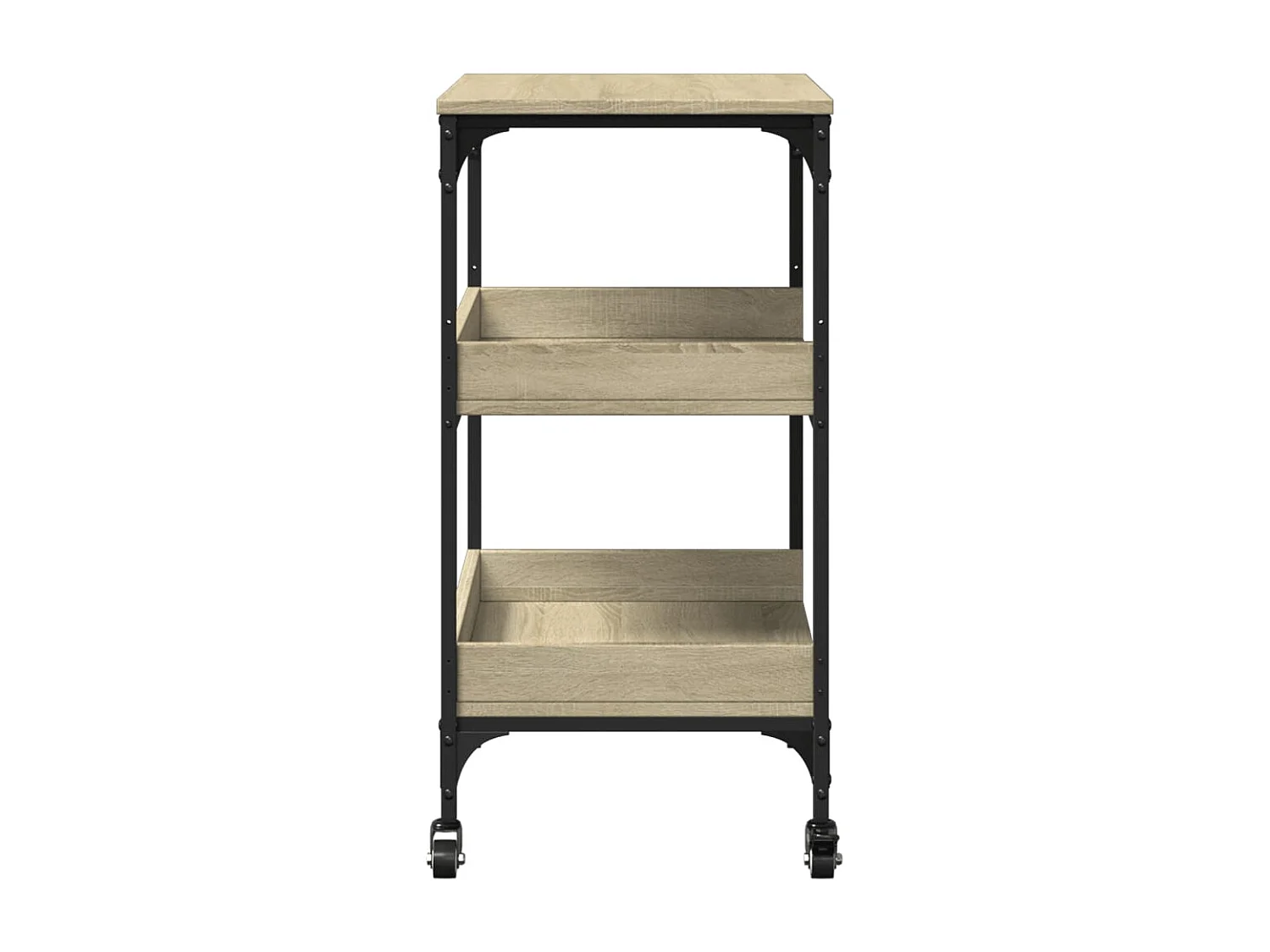 Chariot de cuisine chêne sonoma 60x41x80,5 cm bois d'ingénierie