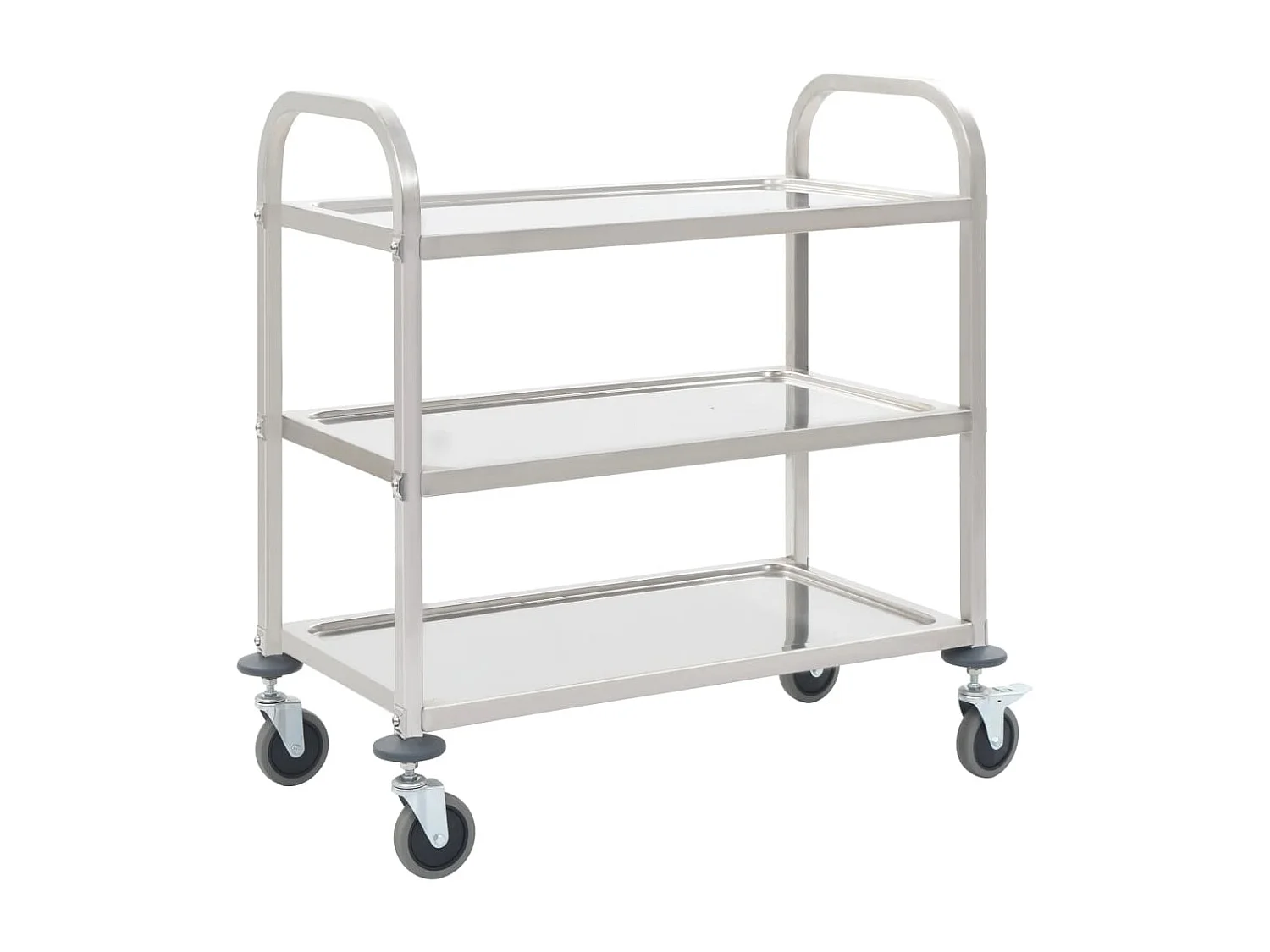 3-Stufiger Servierwagen 96,5 x 55 x 90 cm Edelstahl