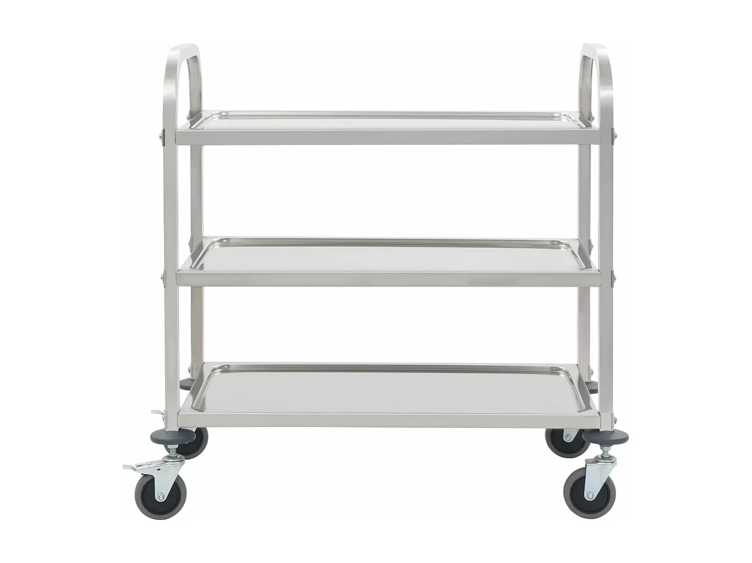 3-Stufiger Servierwagen 96,5 x 55 x 90 cm Edelstahl