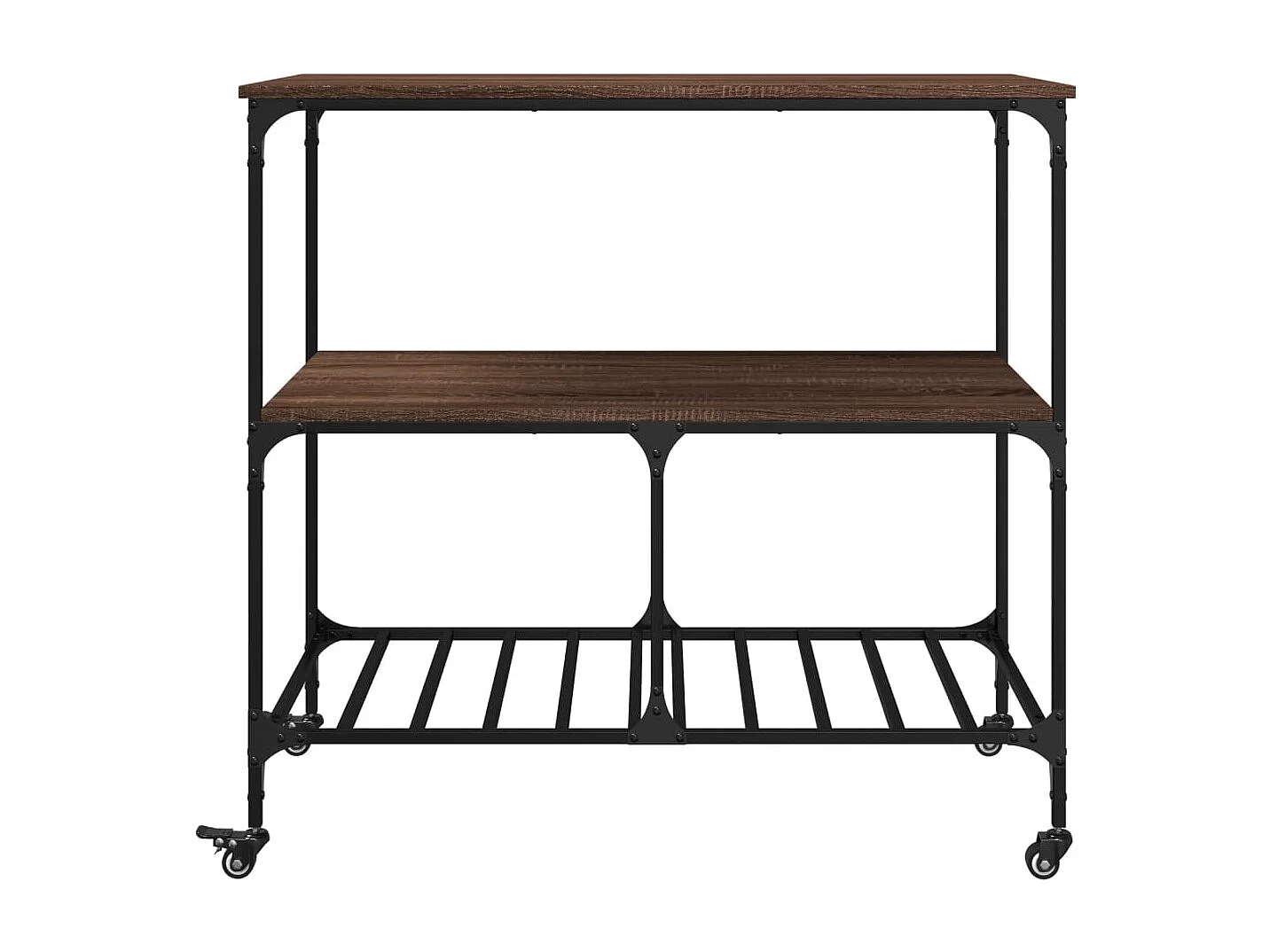 Küchenwagen Braun Eichen-Optik 100x50x95 cm Holzwerkstoff