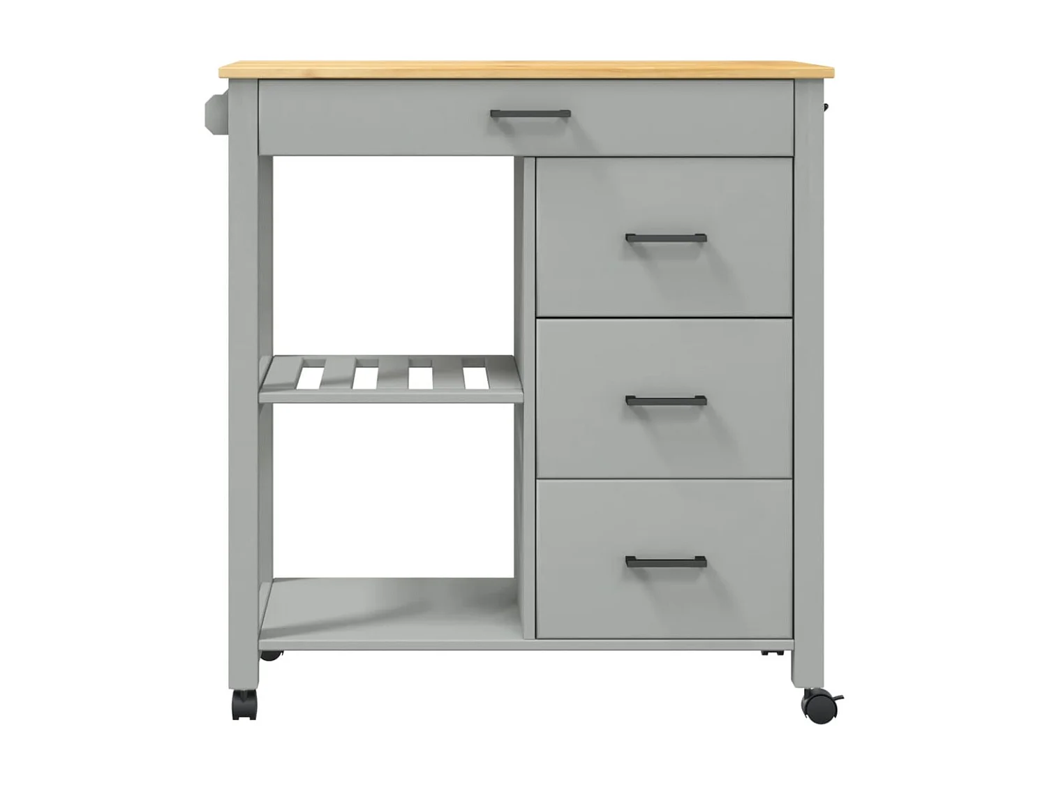Carrito de cocina MONZA madera maciza de pino 84x40x88,5 cm