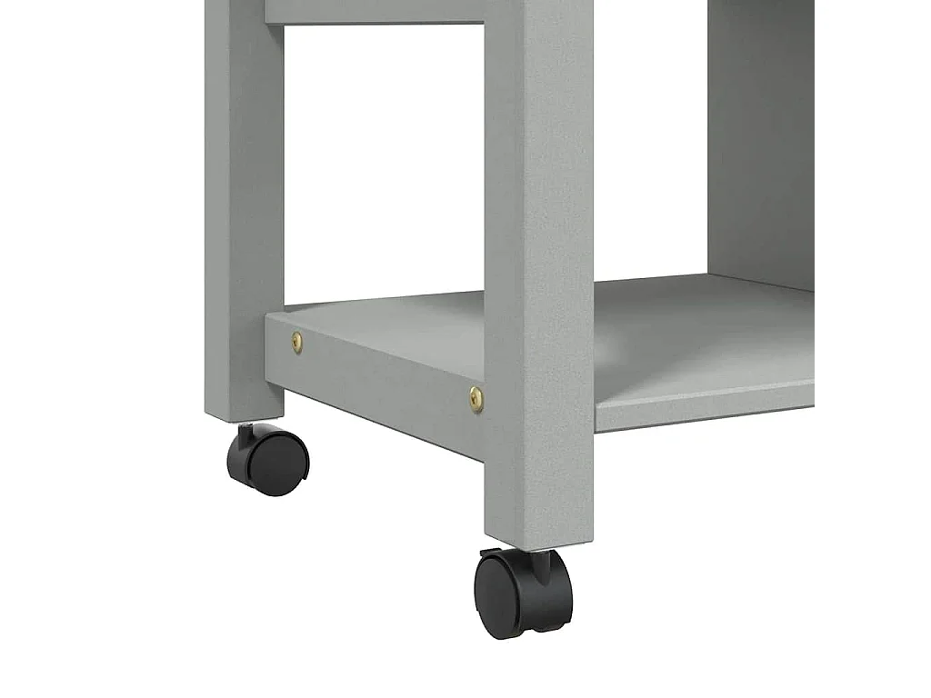 Chariot de cuisine MONZA 84x40x88,5 cm gris bois massif de pin