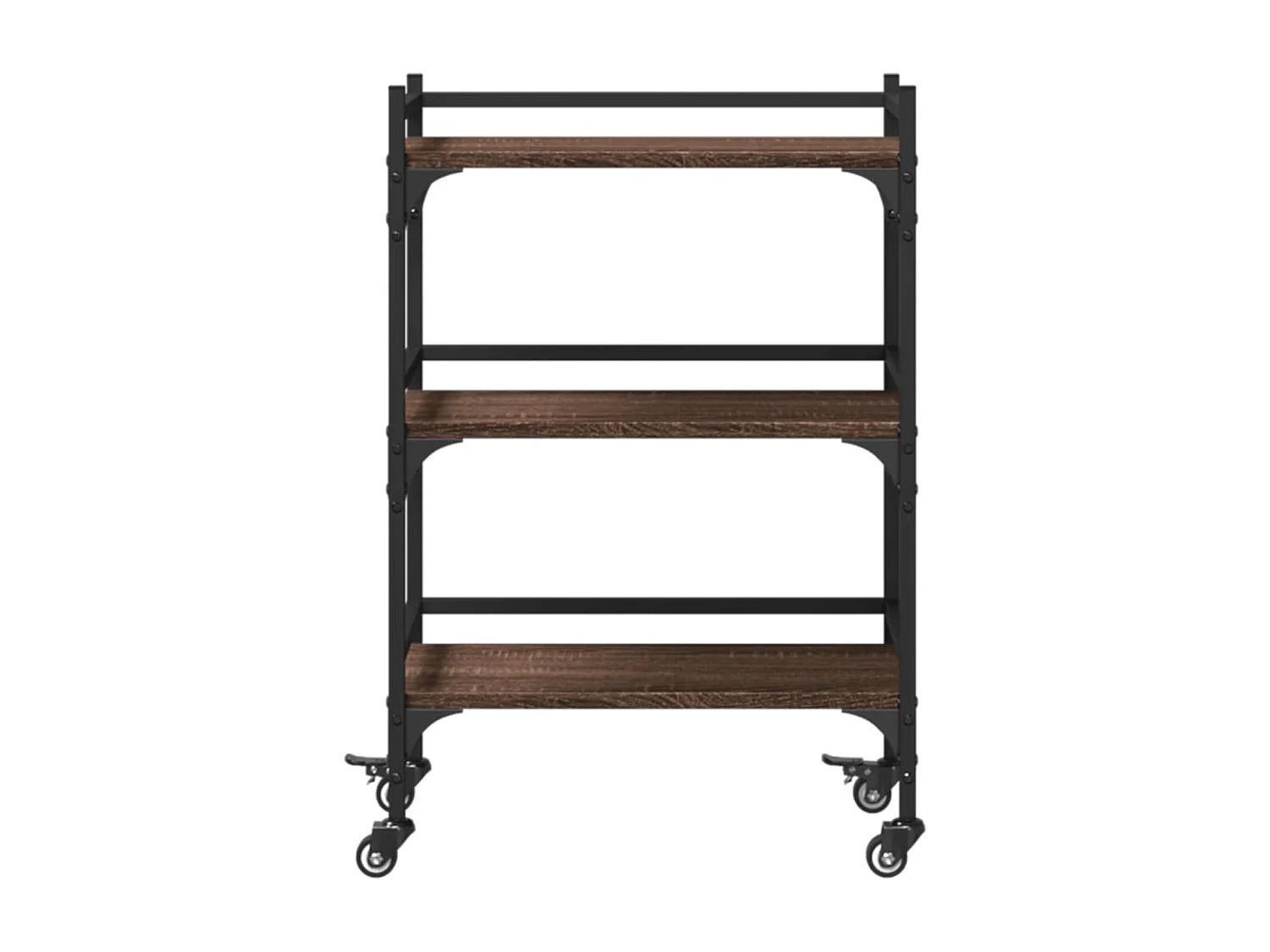Chariot de cuisine chêne marron 50x35x75,5 cm bois d'ingénierie