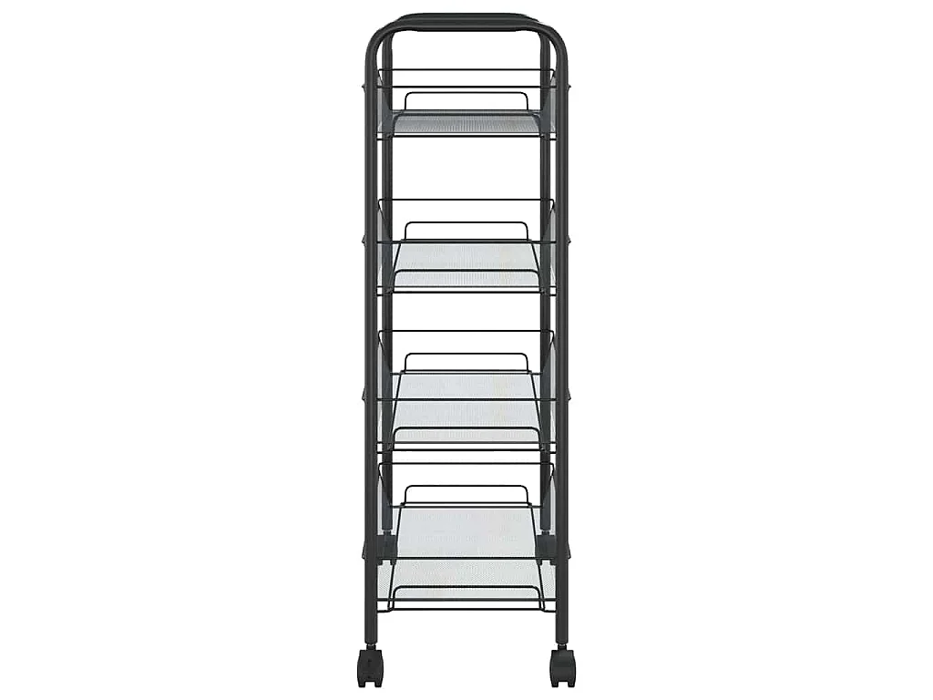Keukentrolley 4-laags 46x26x85 cm ijzer zwart