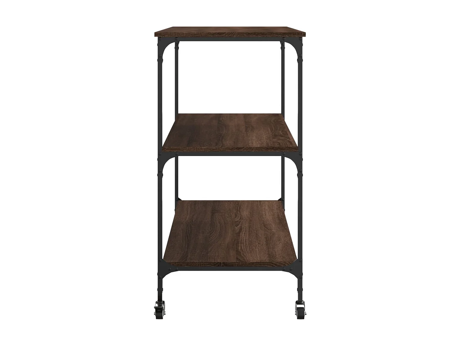 Keukentrolley 102x50x95 cm bewerkt hout bruin eikenkleurig