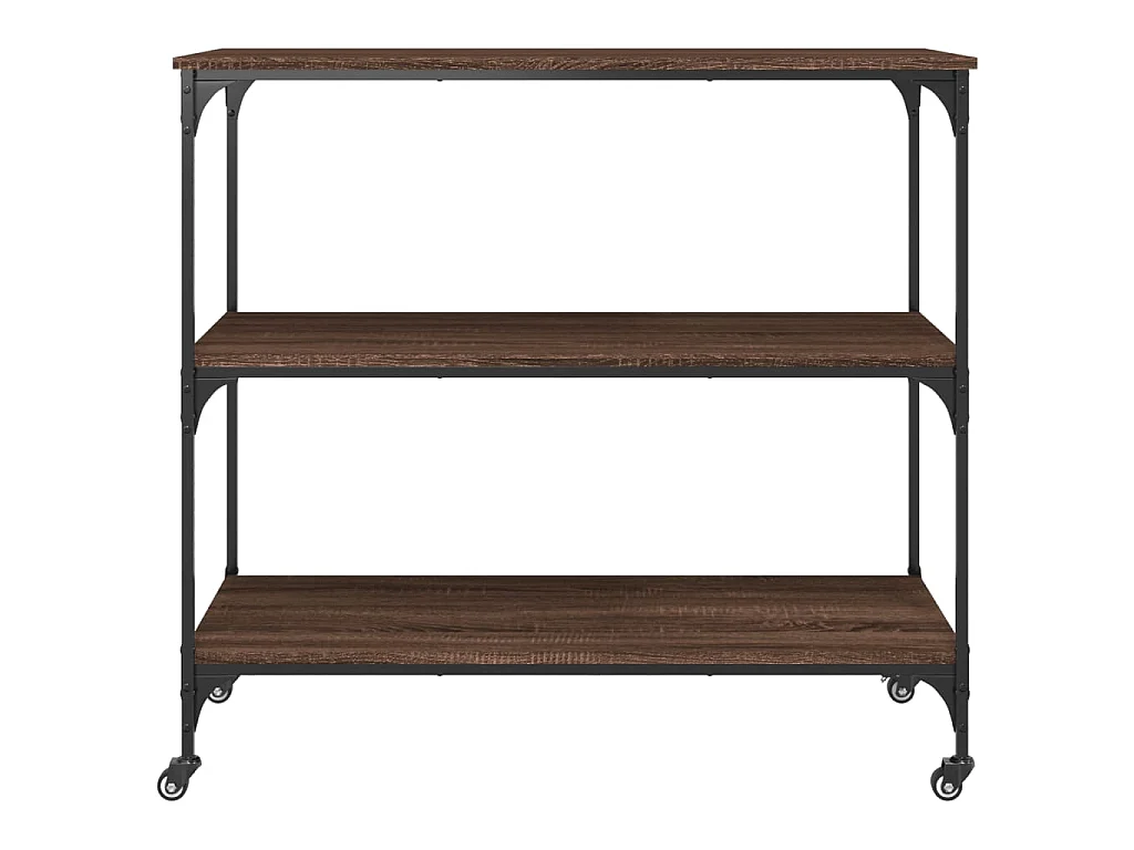 Chariot de cuisine chêne marron 102x50x95 cm bois d'ingénierie