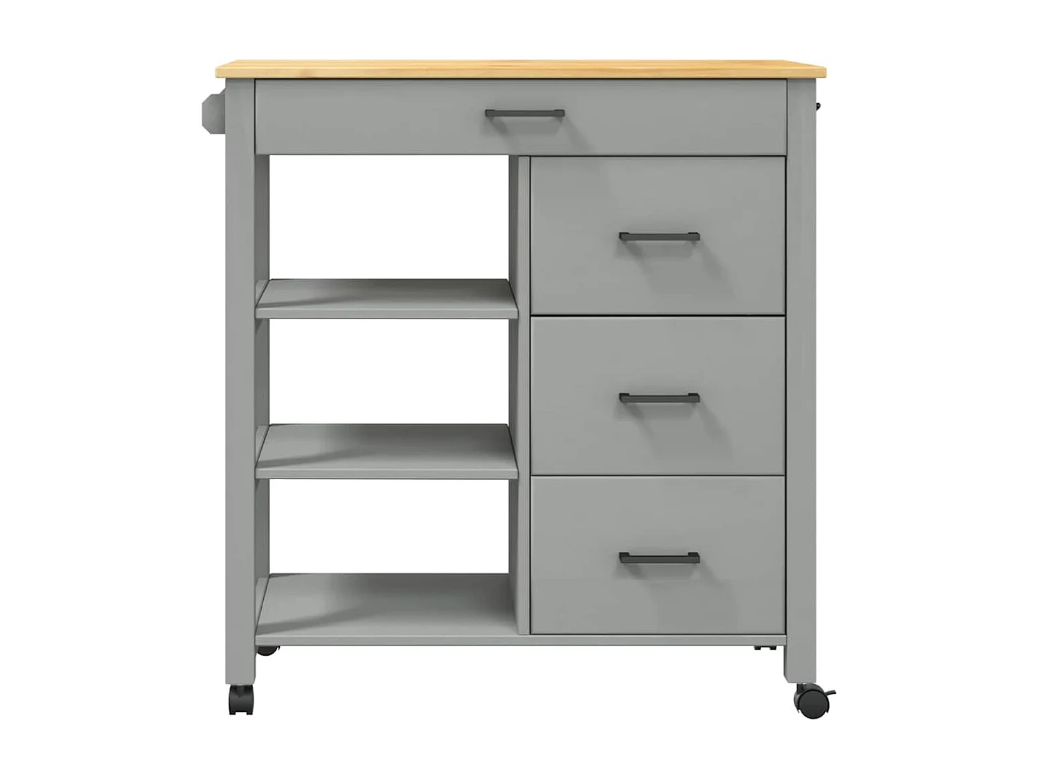 Chariot de cuisine MONZA 84x40x88,5 cm bois massif de pin