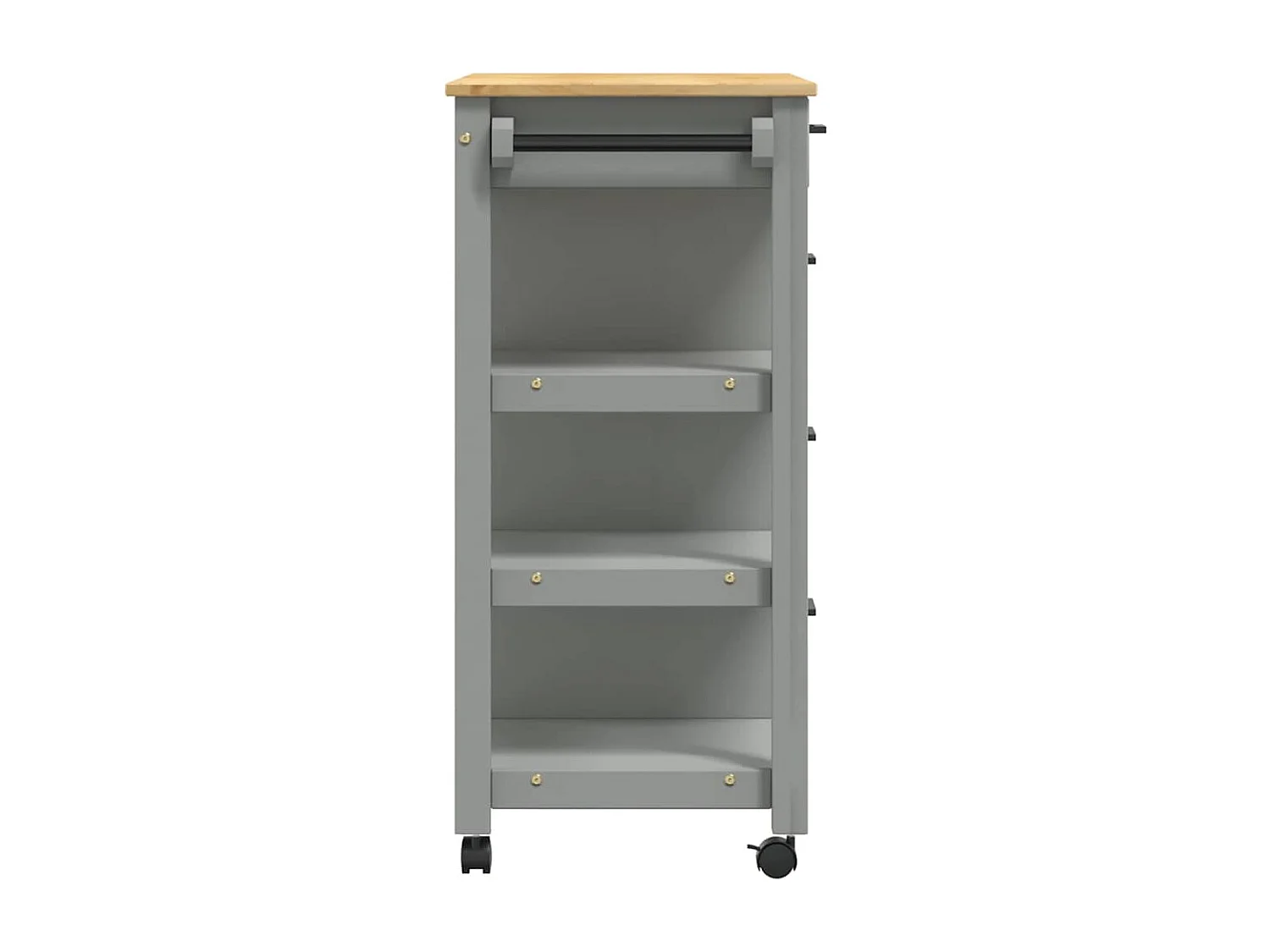 Chariot de cuisine MONZA 84x40x88,5 cm bois massif de pin