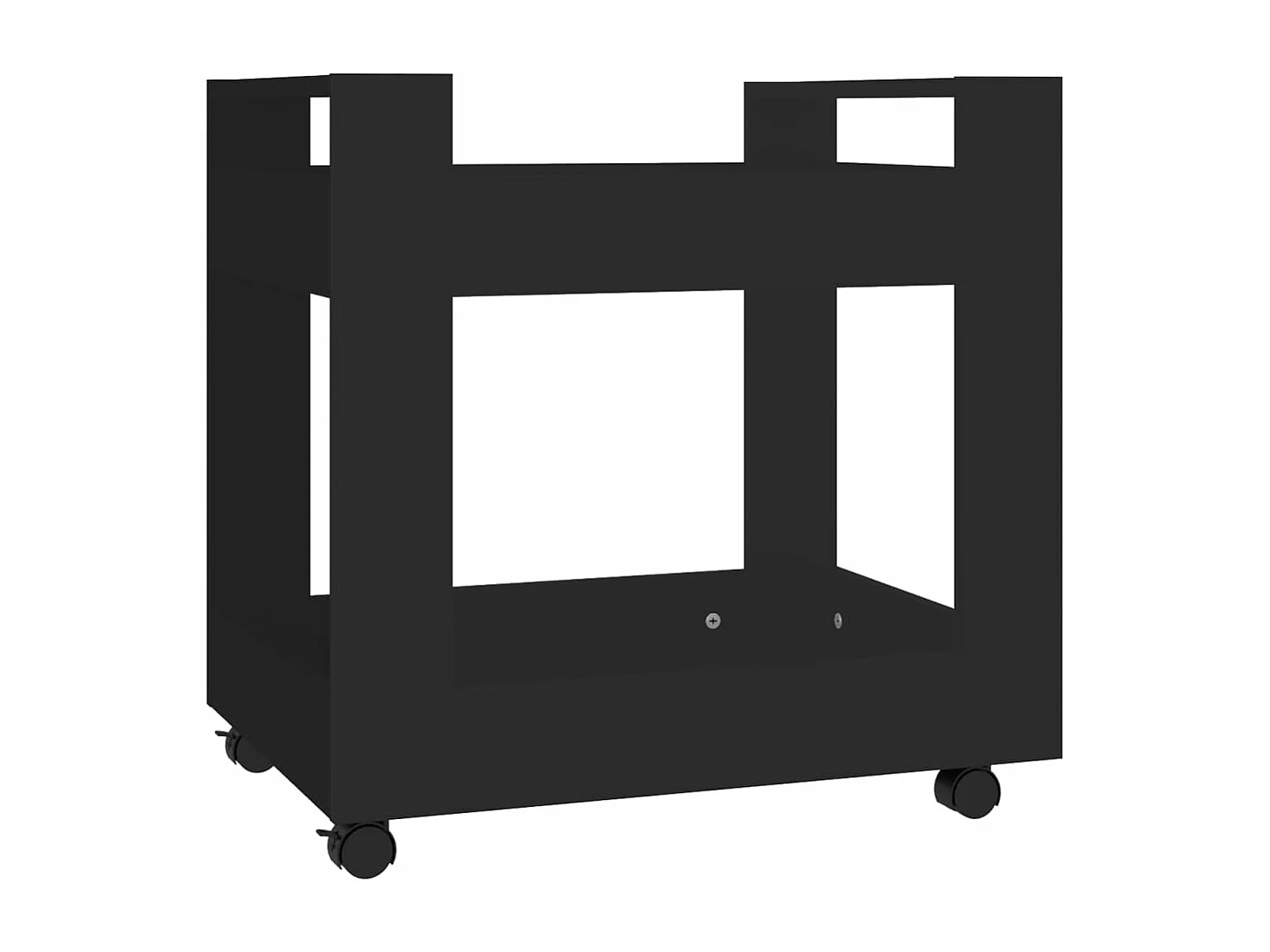 Trólei de secretária 60x45x60 cm derivados de madeira preto