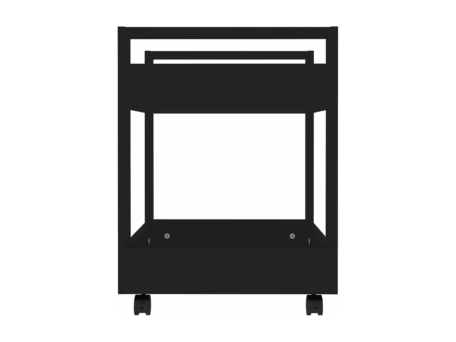 Trólei de secretária 60x45x60 cm derivados de madeira preto