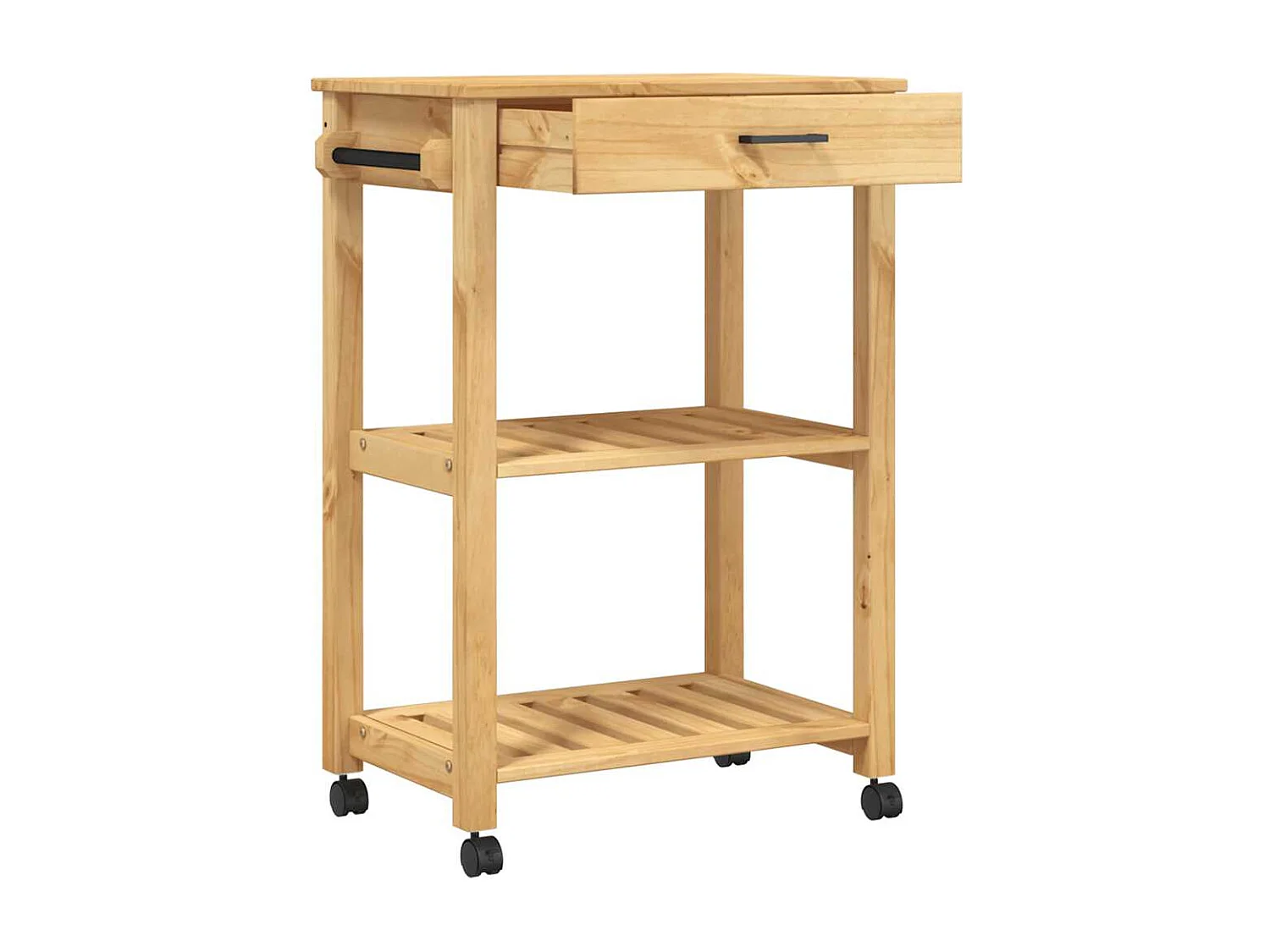Chariot de cuisine MONZA 60x40x88,5 cm bois massif de pin