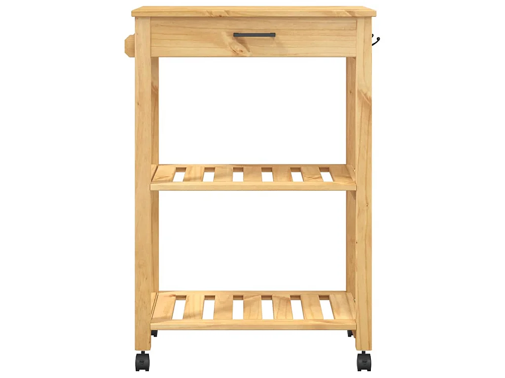 Chariot de cuisine MONZA 60x40x88,5 cm bois massif de pin