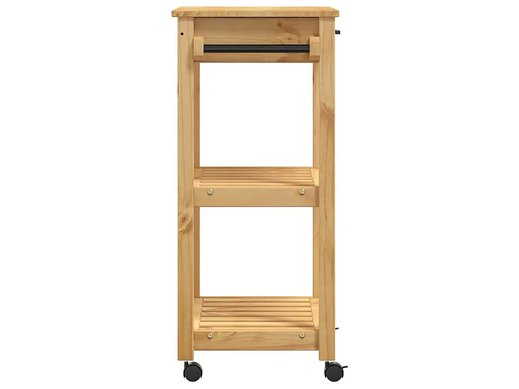 Chariot de cuisine MONZA 60x40x88,5 cm bois massif de pin