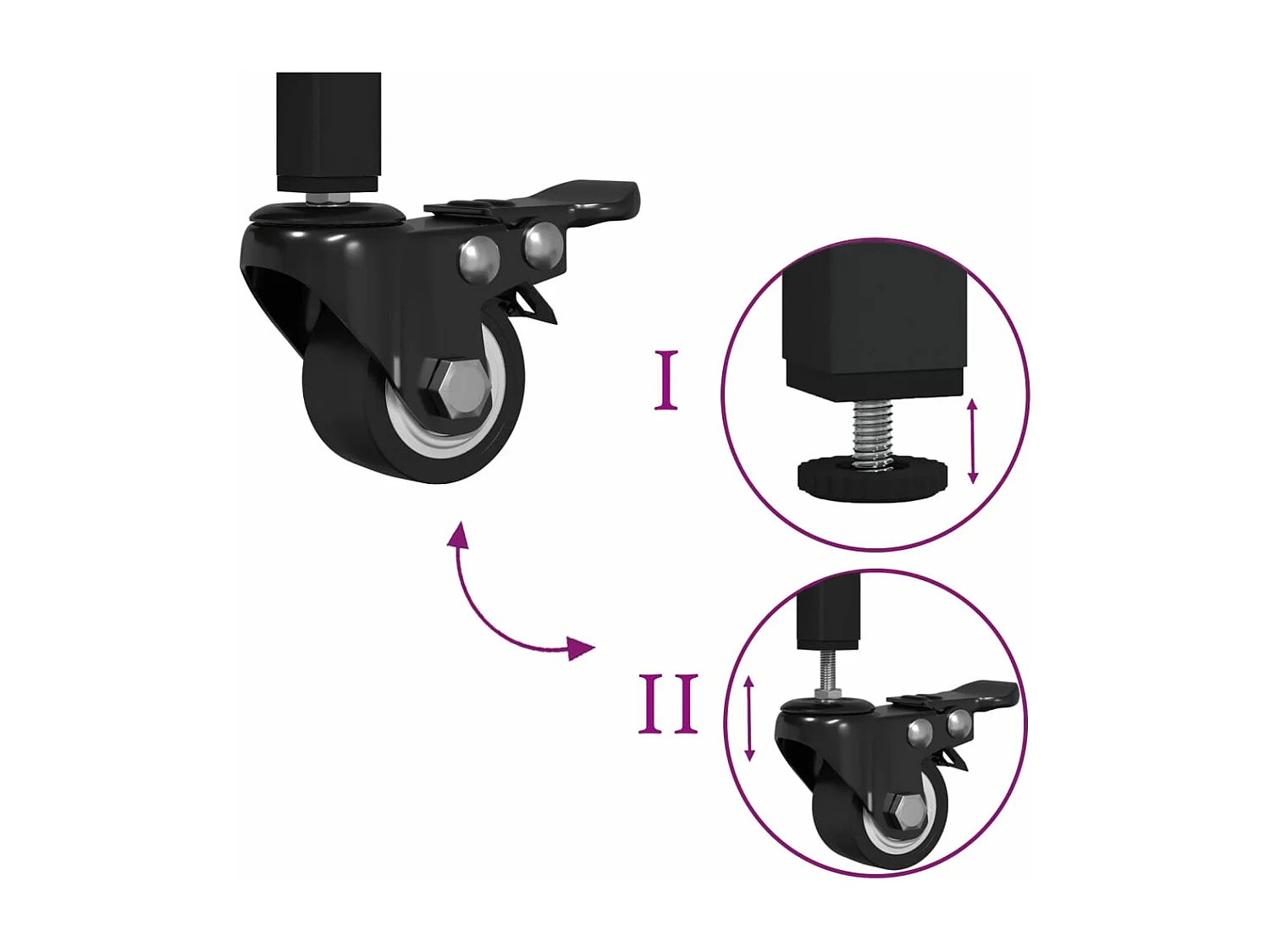 Chariot de cuisine chêne sonoma 65x40x86,5 cm bois d'ingénierie