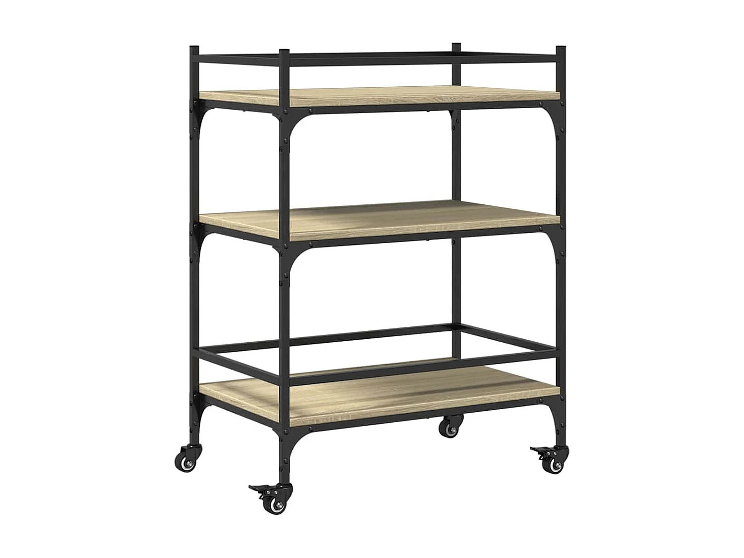 Chariot de cuisine chêne sonoma 65x40x86,5 cm bois d'ingénierie