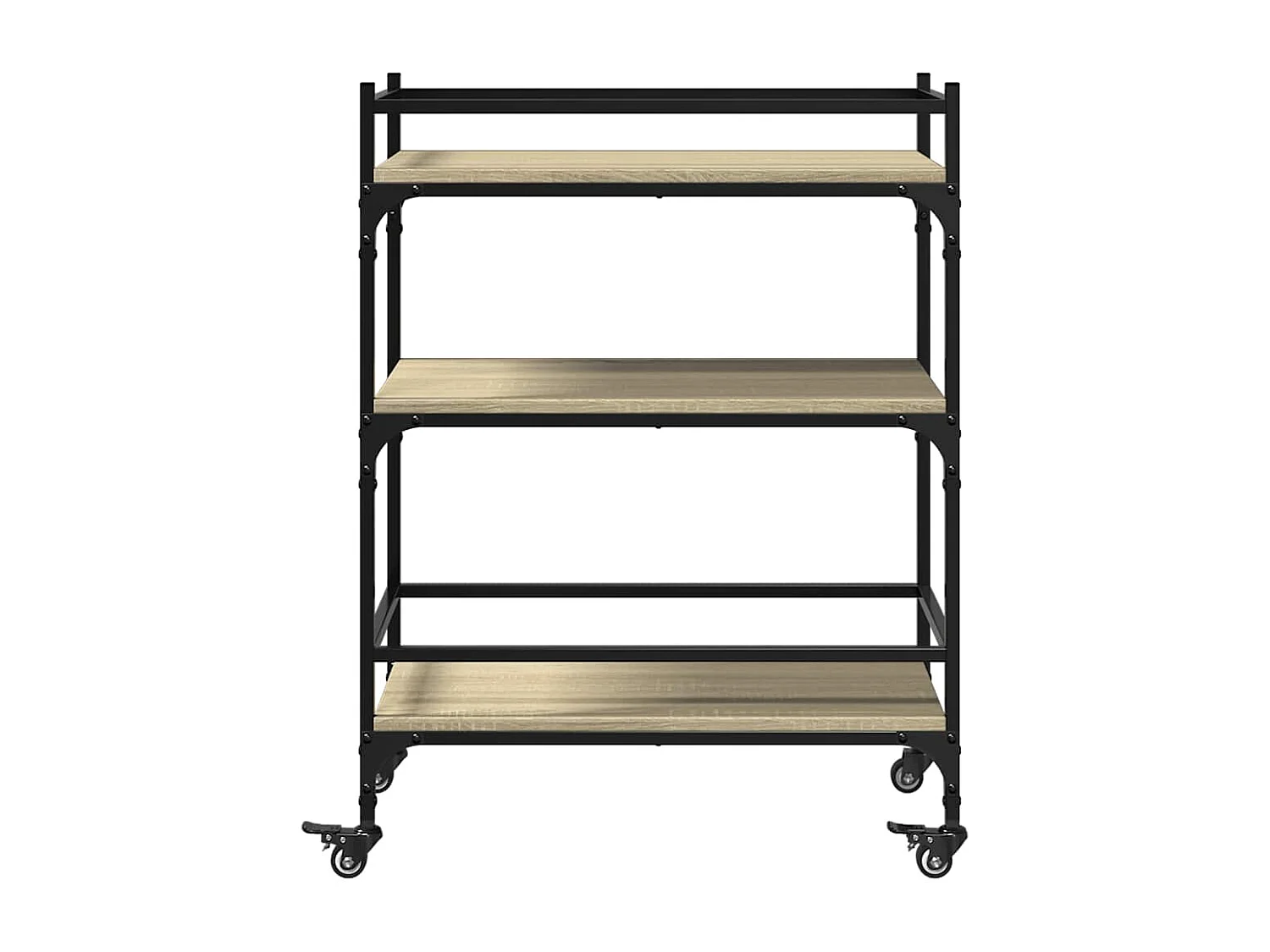 Chariot de cuisine chêne sonoma 65x40x86,5 cm bois d'ingénierie