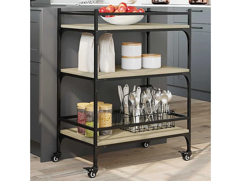 Küchenwagen Sonoma-Eiche 65x40x86,5 cm Holzwerkstoff