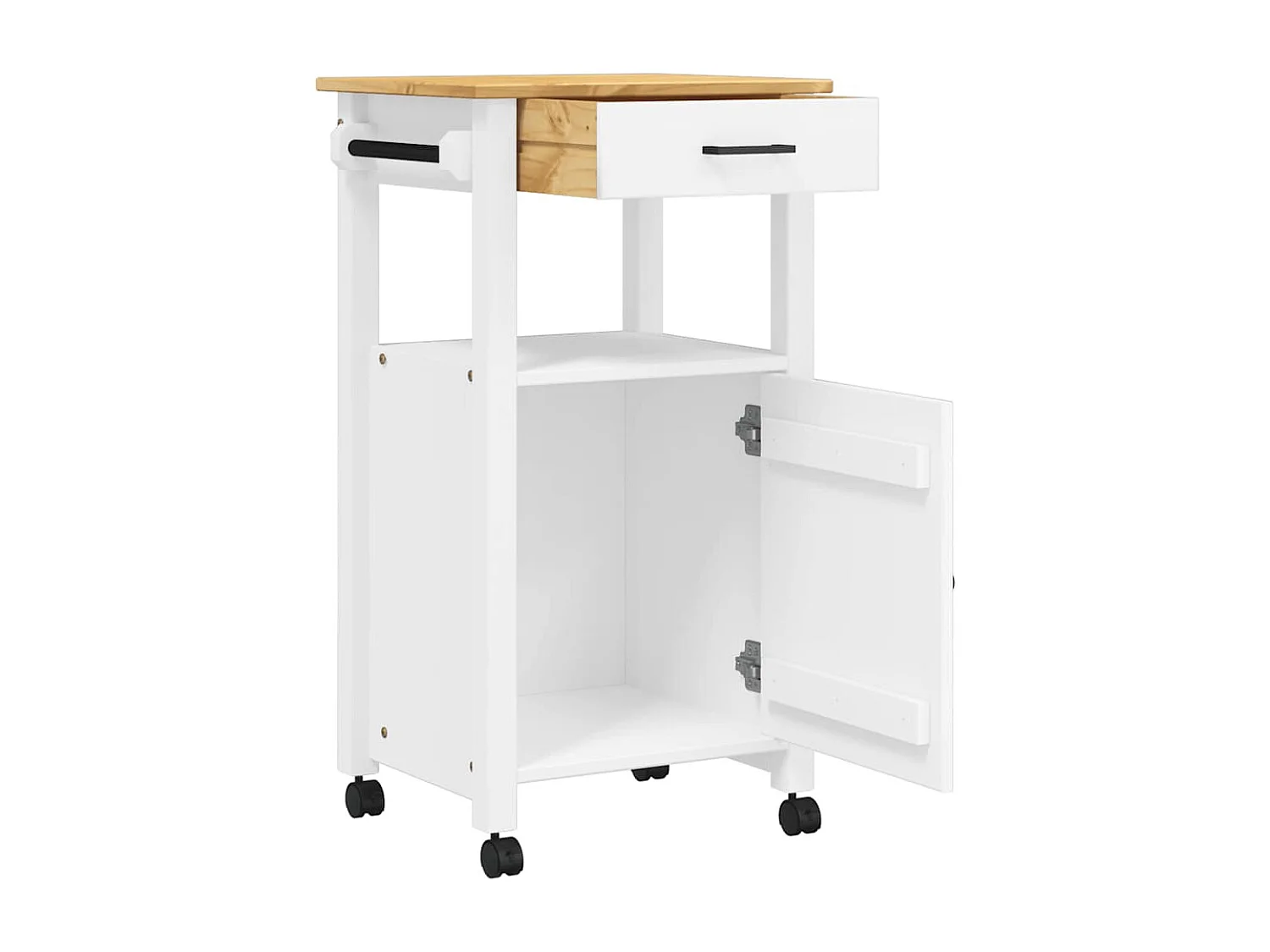 Chariot de cuisine MONZA 48x40x88,5 cm bois massif de pin