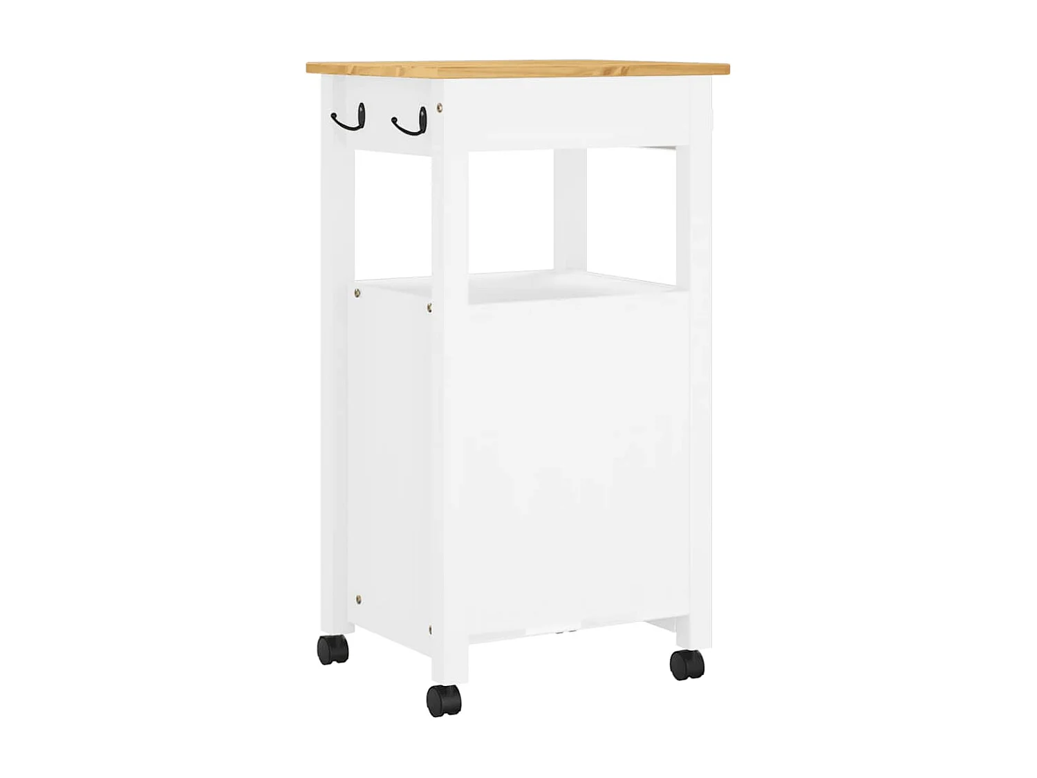 Chariot de cuisine MONZA 48x40x88,5 cm bois massif de pin