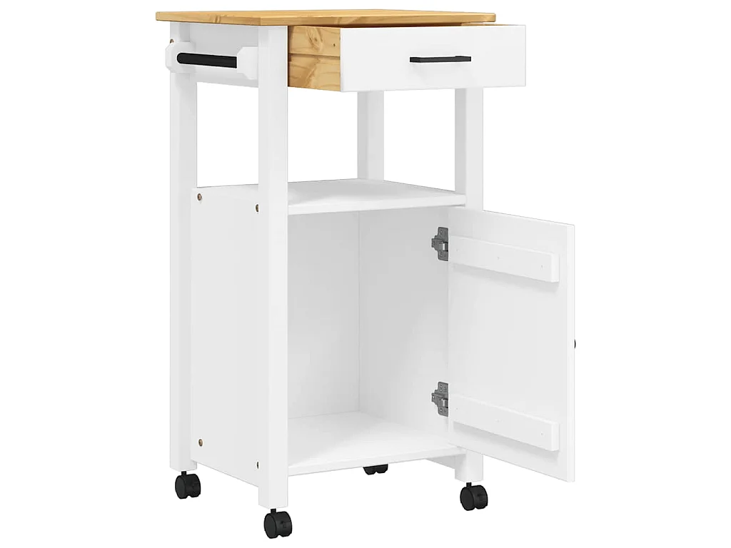 Küchenwagen MONZA 48x40x88,5 cm Massivholz Kiefer