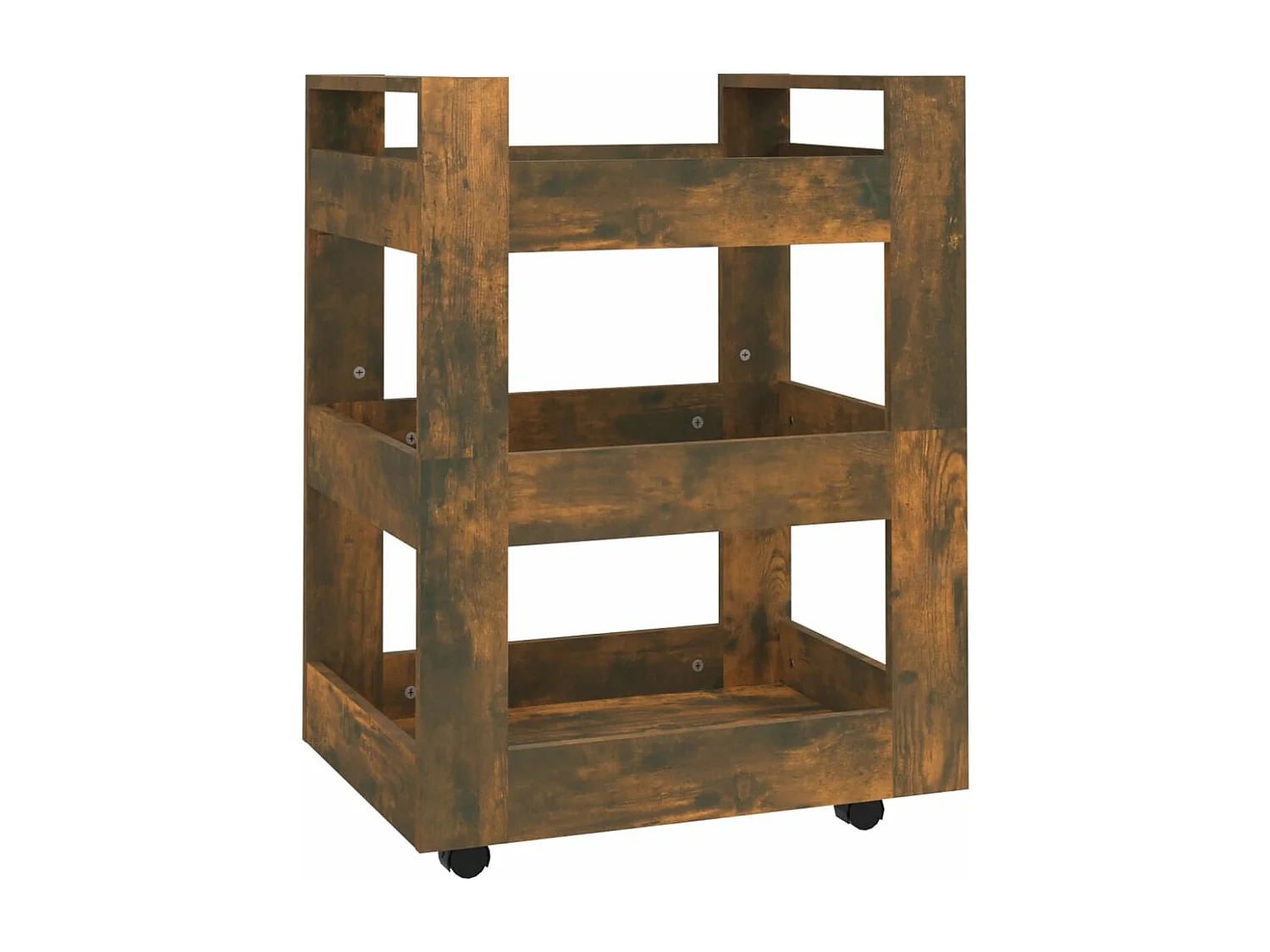 Küchenwagen Räuchereiche 60x45x80 cm Holzwerkstoff