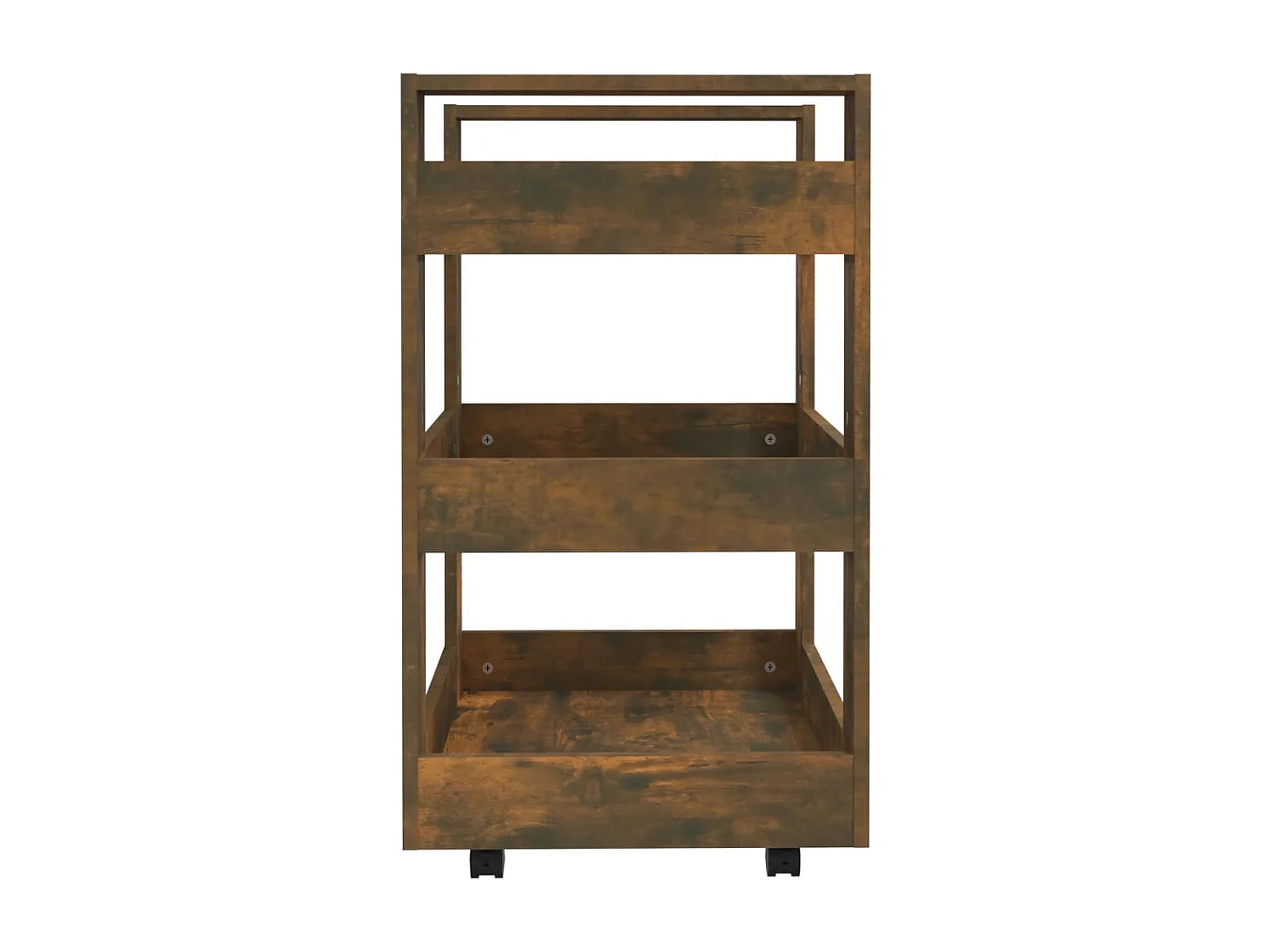 Chariot de cuisine Chêne fumé 60x45x80 cm Bois d'ingénierie