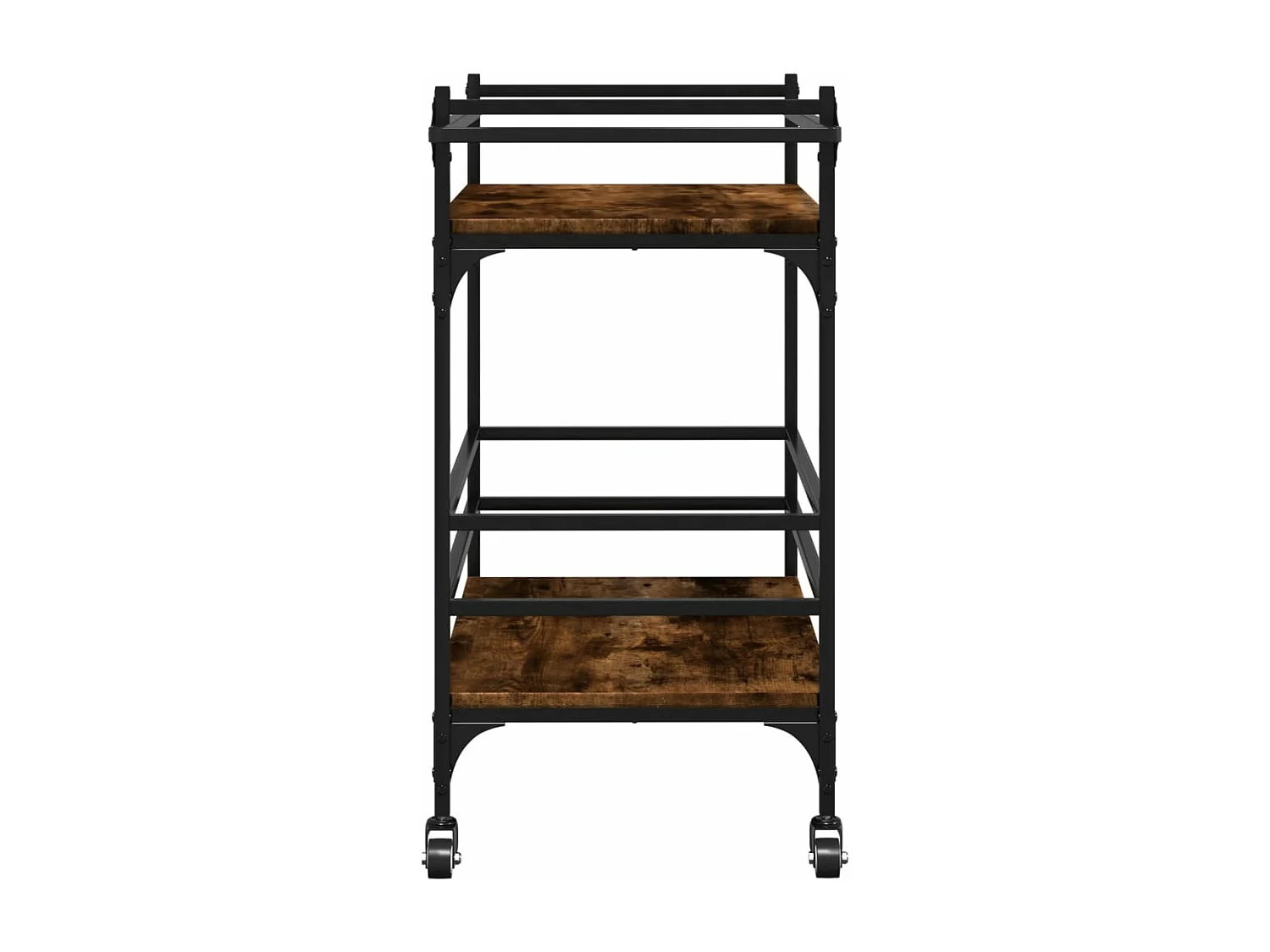 Chariot de cuisine chêne fumé 82x40x78,5 cm bois d'ingénierie