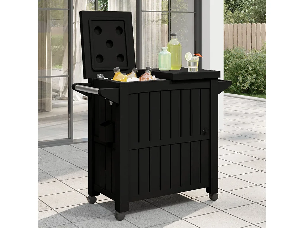 3-in-1 Servierwagen Schwarz Polypropylen