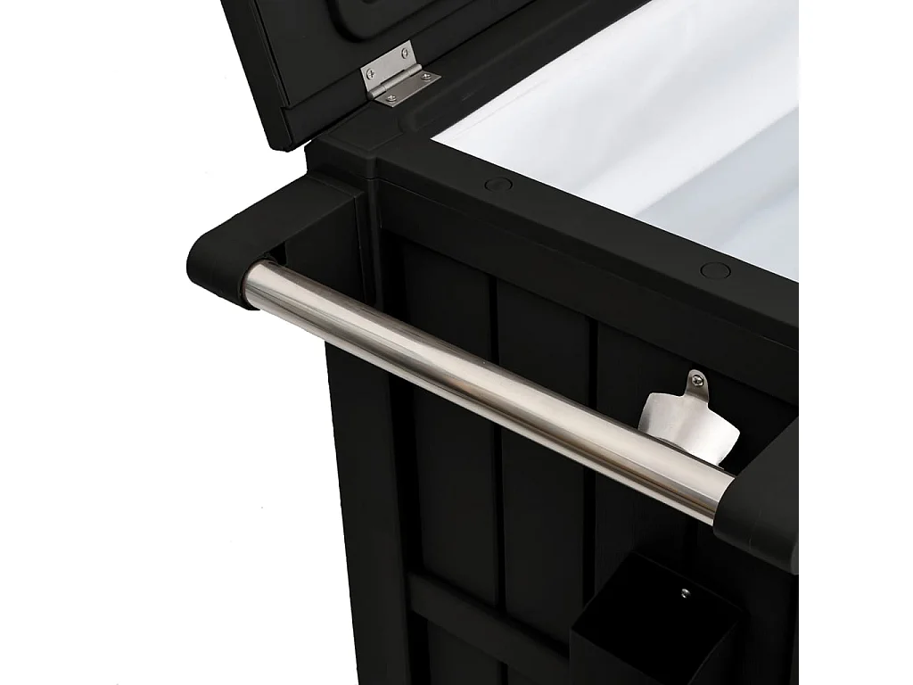 3-in-1 Servierwagen Schwarz Polypropylen